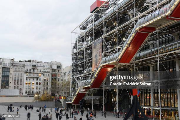 The Georges Pompidou Center in Paris. The Centre Georges Pompidou and the Quartier de l'Horloge, located in the Beaubourg area of the 4th...