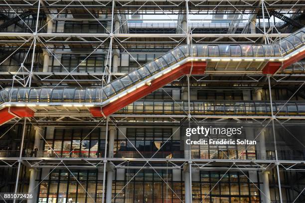 The Georges Pompidou Center in Paris. The Centre Georges Pompidou and the Quartier de l'Horloge, located in the Beaubourg area of the 4th...
