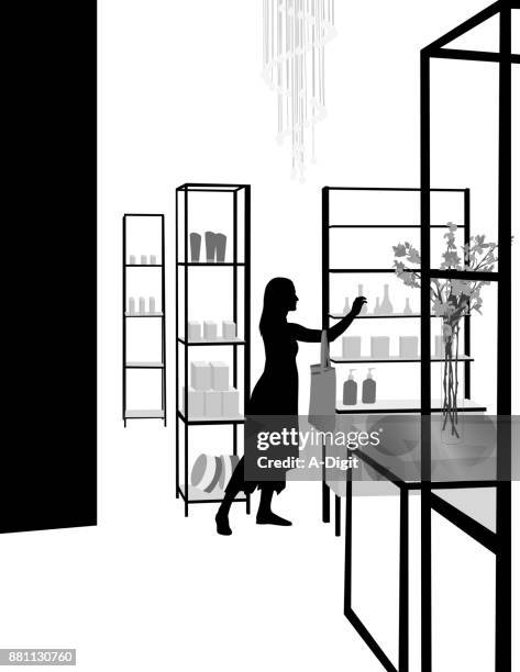 cosmetic theft shoplifter - obsessive compulsive disorder stock illustrations