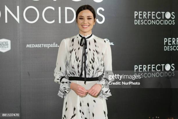 Actress Dafne Fernandez attends 'Perfectos Desconocidos' photocall at the Hesperia Hotel on November 28, 2017 in Madrid, Spain.