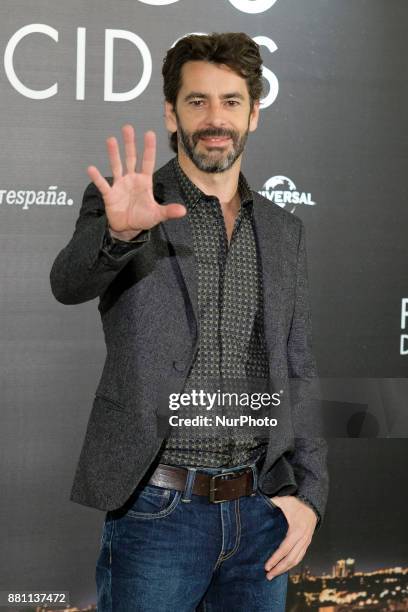 Actor Eduardo Noriega attends 'Perfectos Desconocidos' photocall at the Hesperia Hotel on November 28, 2017 in Madrid, Spain.