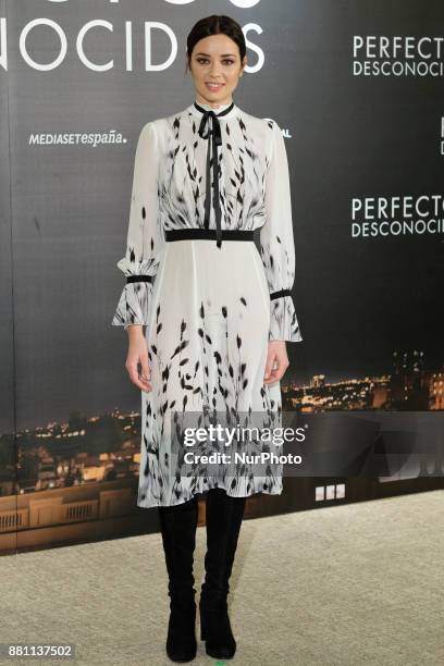 Actress Dafne Fernandez attends 'Perfectos Desconocidos' photocall at the Hesperia Hotel on November 28, 2017 in Madrid, Spain.