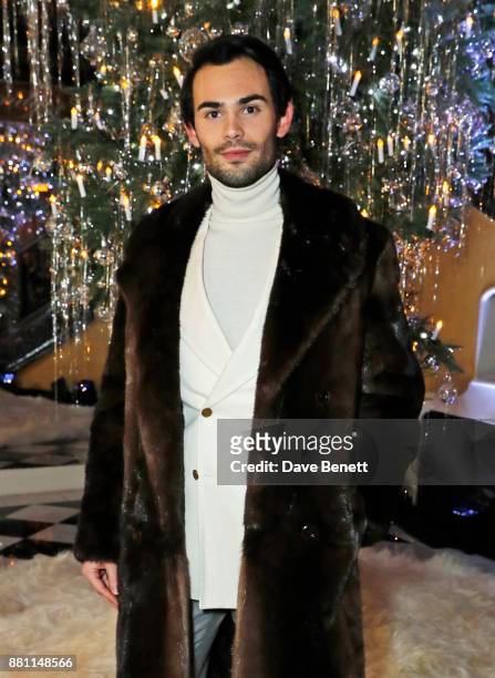 Mark Francis Vandelli attends Claridge's Christmas Tree Party 2017, designed by Karl Lagerfeld, on November 28, 2017 in London, United Kingdom.