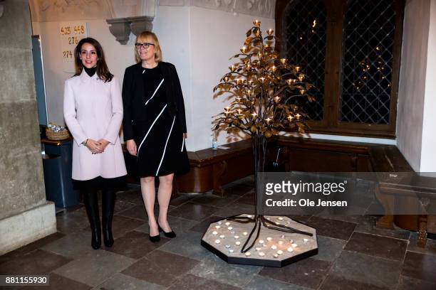 Princess Marie of Denmark poses together with General Secretary Birgitte Qvist-Soerensen at Dan Church's Christmas event for the world's poorest at...