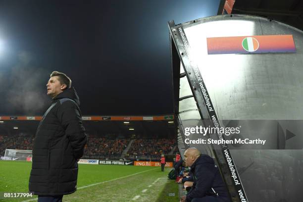 Nijmegen , Netherlands - 28 November 2017; Republic of Ireland head coach Colin Bell during the 2019 FIFA Women's World Cup Qualifier match between...