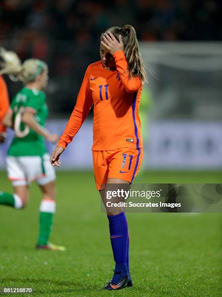 Lieke Martens of Holland Women during the World Cup Qualifier match between Holland v Republic of Ireland at the Goffert Stadium on November 28, 2017...