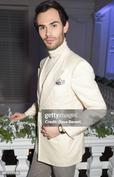 Mark Francis Vandelli attends Claridge's Christmas Tree Party 2017, designed by Karl Lagerfeld, on November 28, 2017 in London, United Kingdom.