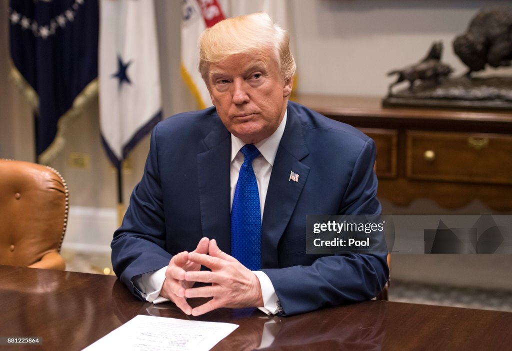 President Trump Meets With Congressional Leadership At The White House