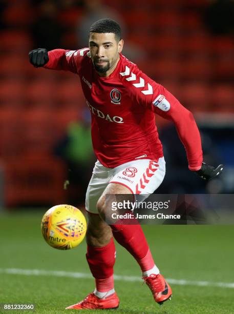 Leon Best of Charlton Athletic in action during the Sky Bet League One match between Charlton Athletic and Peterborough United at The Valley on...