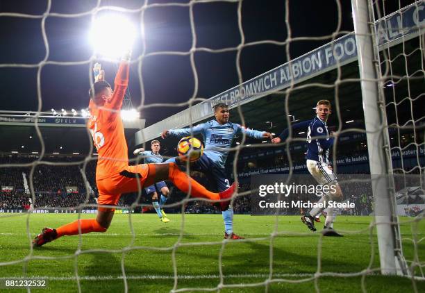Sam Field of West Bromwich Albion scores the 2nd West Brom goal during the Premier League match between West Bromwich Albion and Newcastle United at...