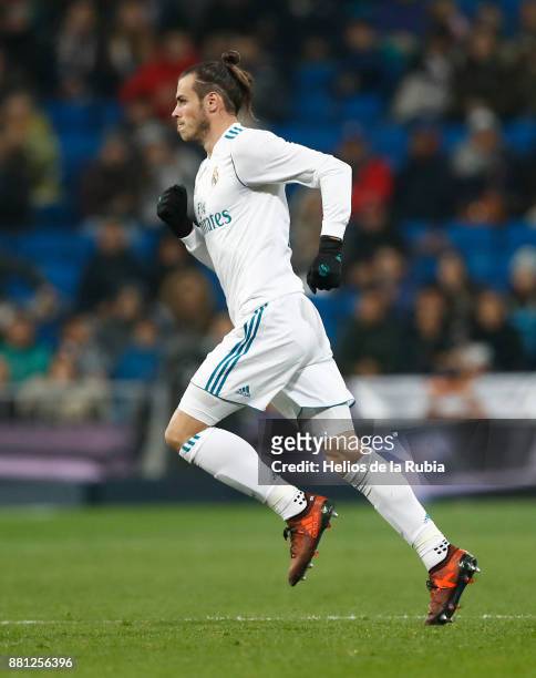 Gareth Bale of Real Madrid in action during the Copa del Rey round of 32 second leg match between Real Madrid CF and Fuenlabrada at Estadio Santiago...