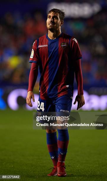 Jose Gomez Campana of Levante reacts during the Copa del Rey, Round of 32, Second Leg match between Levante and Girona at Ciudad de Valencia Stadium...