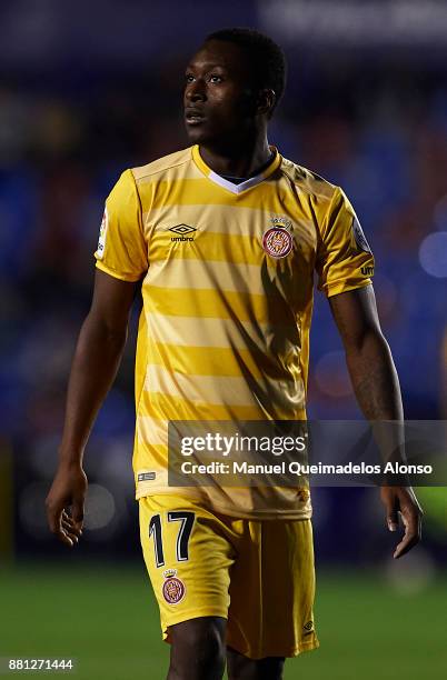 Marlos Moreno of Girona looks on during the Copa del Rey, Round of 32, Second Leg match between Levante and Girona at Ciudad de Valencia Stadium on...