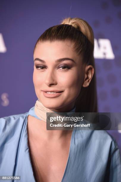 Recipient of the Style Influencer of the Year Award, Hailey Baldwin attends the 31st FN Achievement Awards at IAC Headquarters on November 28, 2017...