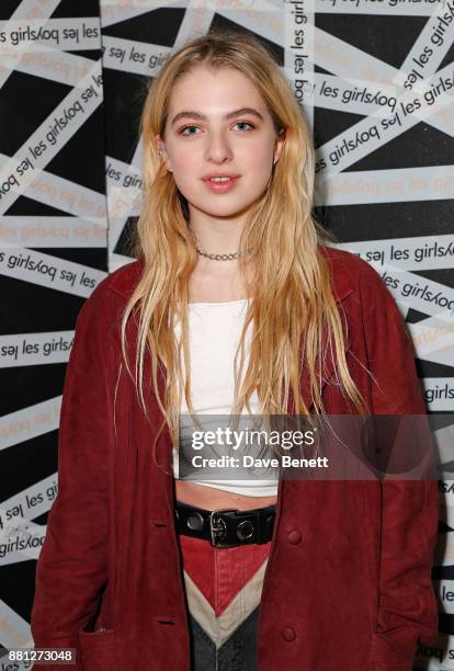 Anais Gallagher attends the Les Girls Les Boys festive party at Mahiki Kensington on November 28, 2017 in London, England.