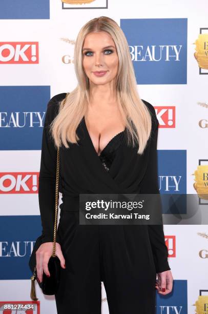 Helen Flanagan attends The Beauty Awards at Tower of London on November 28, 2017 in London, England.