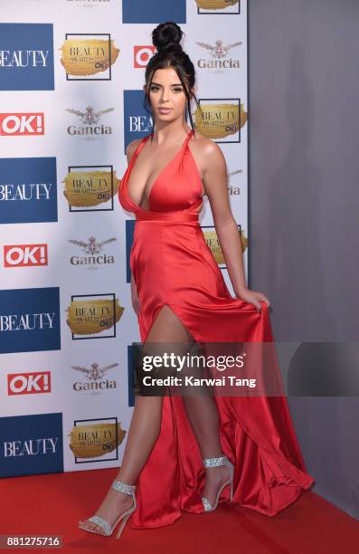 Demi Rose Mawby attends The Beauty Awards at Tower of London on November 28, 2017 in London, England.