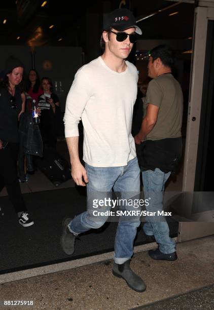 Actor Chris Pine is seen on November 28, 2017 in Los Angeles, CA.