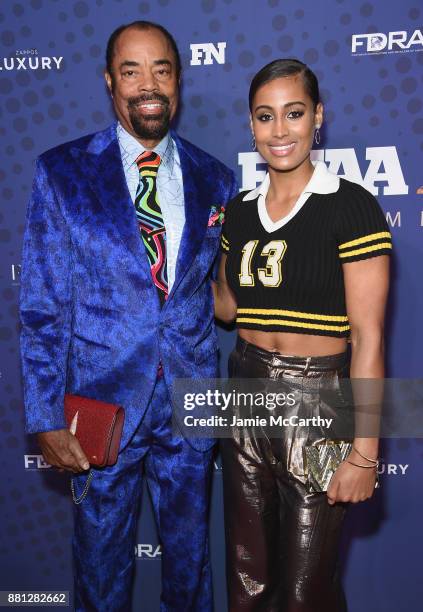 Walter Clyde Frazier and WNBA player Skylar Diggins-Smith attend the 31st FN Achievement Awards at IAC Headquarters on November 28, 2017 in New York...