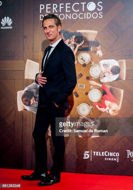Ernesto Alterio attends 'Perfectos Desconocidos' premiere at the Capitol Cinema on November 28, 2017 in Madrid, Spain.
