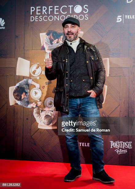 Jaime Ordonez attends 'Perfectos Desconocidos' premiere at the Capitol Cinema on November 28, 2017 in Madrid, Spain.