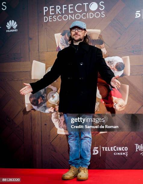 Santiago Segura attends 'Perfectos Desconocidos' premiere at the Capitol Cinema on November 28, 2017 in Madrid, Spain.