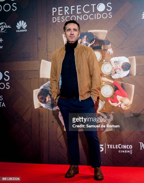 Pepe Ocio attends 'Perfectos Desconocidos' premiere at the Capitol Cinema on November 28, 2017 in Madrid, Spain.