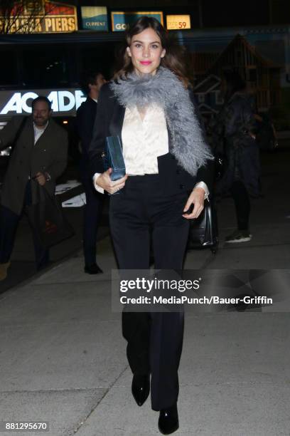 Alexa Chung is seen on November 28, 2017 in New York City.