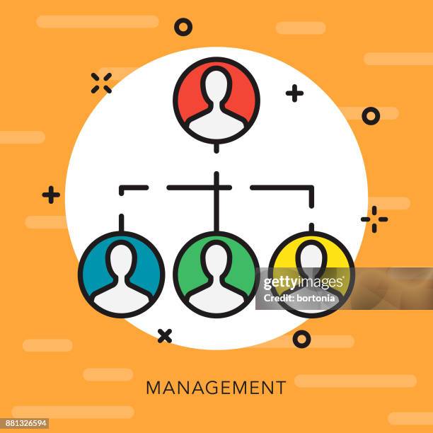 management open outline business icon - corporate structure vector stock illustrations
