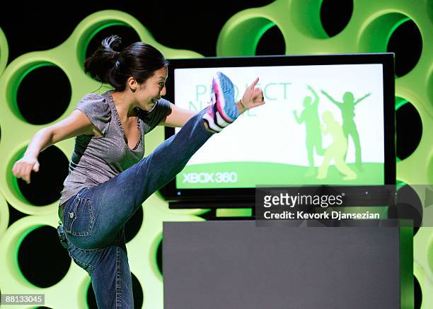 Demonstration is given of "Project Natal" at Microsoft's XBox 360 media briefing to open the Electronic Entertainment Expo on June 1, 2009 in Los...