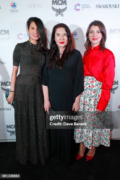 Goga Ashkenazi, Marina Abramovic and Svetlana Marich attend the Lady Garden Gala in aid of Silent No More Gynaecological Cancer Fund and Cancer...