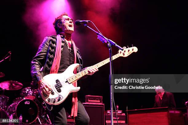 Glenn Hughes and Jon Lord , former band mates in Deep Purple, are reunited as they perform on stage at charity concert in aid of Childline at Indigo2...