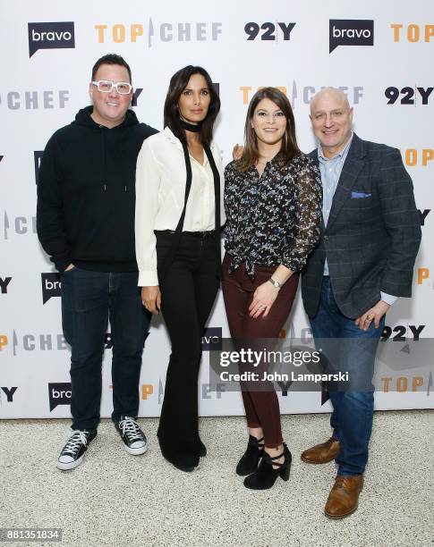 Graham Elliot, Padma Lakshmi, Gail Simmons and Tom Colicchio; The Judges of Bravo's "Top Chef" In conversation at 92nd Street Y on November 28, 2017...
