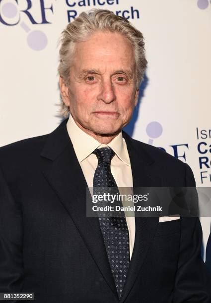 Actor Michael Douglas attends the 2017 Israel Cancer Research Fund Gala at The Ziegfeld Ballroom on November 28, 2017 in New York City.