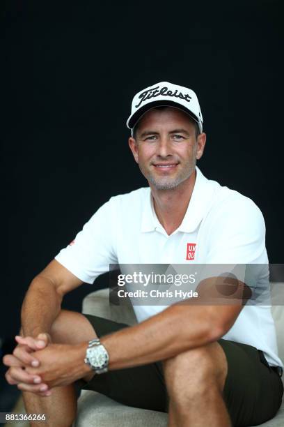 Adam Scott poses for a portrait ahead of the Australian PGA Championships at RACV Royal Pines Resort on November 29, 2017 in Gold Coast, Australia.