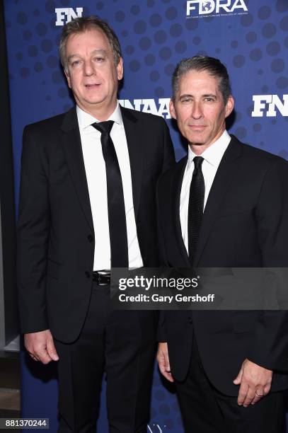 Co-CEO's of Birkenstock, Markus Bensberg and David Kahan attend the 31st FN Achievement Awards at IAC Headquarters on November 28, 2017 in New York...