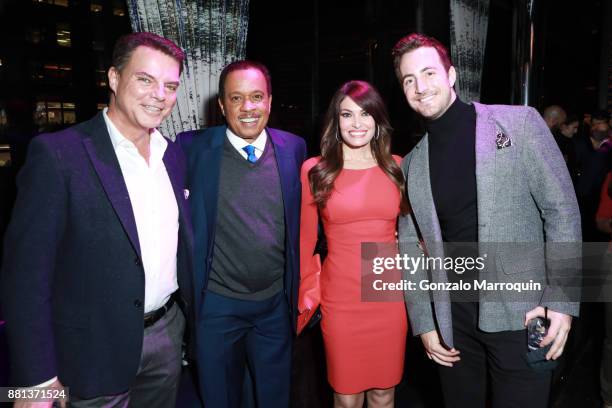 Shepard Smith, Juan Williams, Kimberly Guilfoyle and Gio Graziano; during the Arthur Aidala Birthday Party & Holiday Party at PHD Rooftop Lounge at...