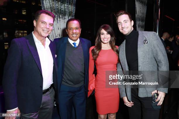 Shepard Smith, Juan Williams, Kimberly Guilfoyle and Gio Graziano; during the Arthur Aidala Birthday Party & Holiday Party at PHD Rooftop Lounge at...