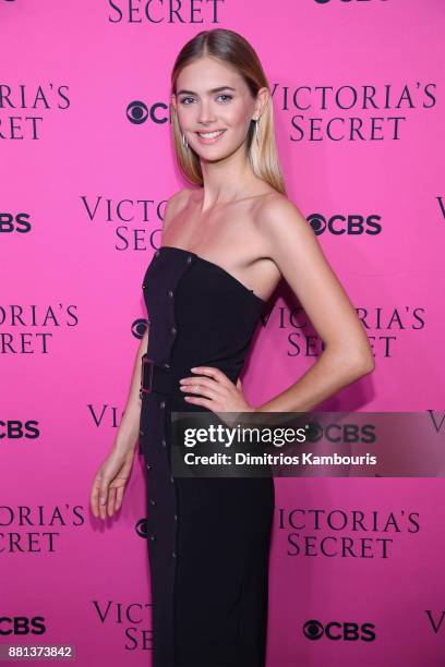 Model Megan Williams attends as Victoria's Secret Angels gather for an intimate viewing party of the 2017 Victoria's Secret Fashion Show at Spring...