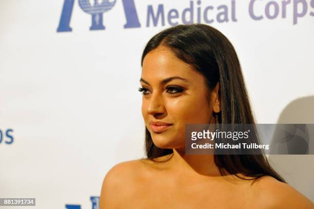 YouTube personality Inanna Sarkis attends the International Medical Corps Annual Awards Celebration at the Beverly Wilshire Four Seasons Hotel on...
