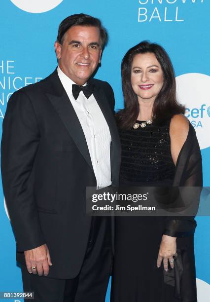 Ed Martinez and guest attend the 13th Annual UNICEF Snowflake Ball 2017 at The Atrium at 60 Wall Street on November 28, 2017 in New York City.