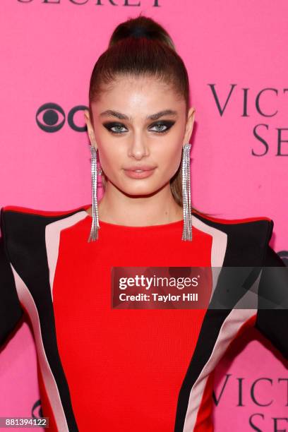 Taylor Hill attends the Victoria's Secret Viewing Party Pink Carpet celebrating the 2017 Victoria's Secret Fashion Show in Shanghai at Spring Studios...