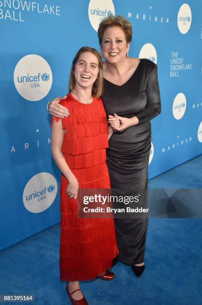 Humanitarian Award Honoree Lucy Meyer and CEO & President UNICEF USA Caryl M. Stern attend 13th Annual UNICEF Snowflake Ball 2017 at Cipriani Wall...