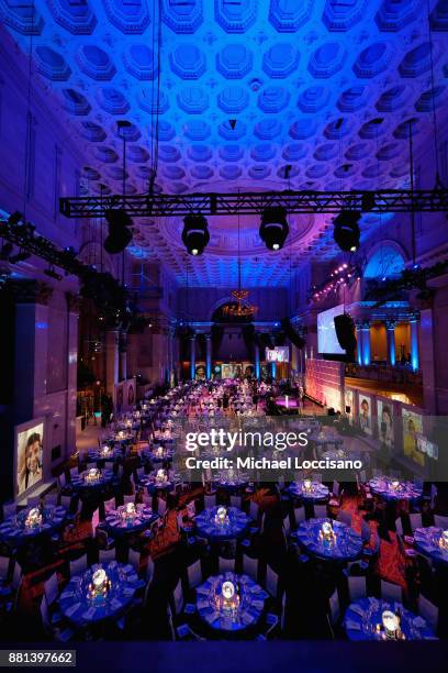 View of the venue before guests arrive at the 13th Annual UNICEF Snowflake Ball 2017 at Cipriani Wall Street on November 28, 2017 in New York City.