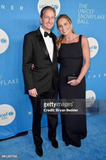 Ewout Steenbergen and Marjolein Steenbergen attend 13th Annual UNICEF Snowflake Ball 2017 at Cipriani Wall Street on November 28, 2017 in New York...
