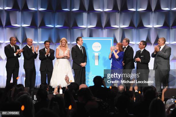View of the stage from the audience during the 13th Annual UNICEF Snowflake Ball 2017 at Cipriani Wall Street on November 28, 2017 in New York City.