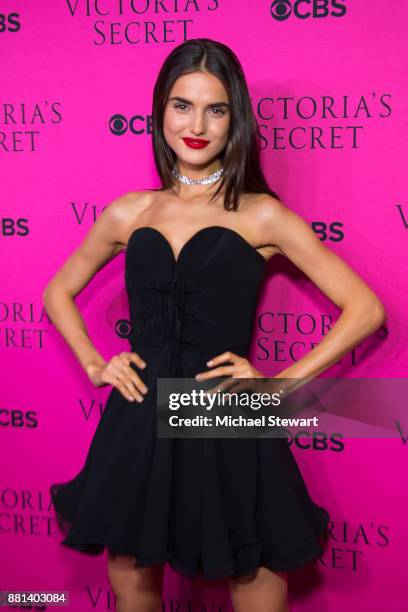 Blanca Padilla attends the 2017 Victoria's Secret Fashion Show viewing party pink carpet at Spring Studios on November 28, 2017 in New York City.