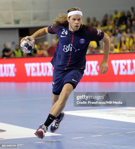 November 26: Mikkel Hansen during the EHF Men's Champions League Game between PGE Vive Kielce and PSG Handball on November 26, 2017 in Kielce, Poland.