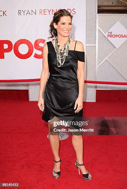 Actress Sandra Bullock arrives at the premiere of Touchstone Pictures' 'The Proposal' held at the El Capitan Theatre on June 1, 2009 in Hollywood,...