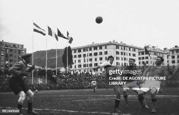 Italian national football team B against Germany, Luigi Ferraris Stadium, May 22 Genoa, Italy, 20th century.